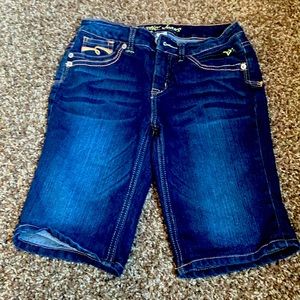 Justice Dark Blue Denim Shorts